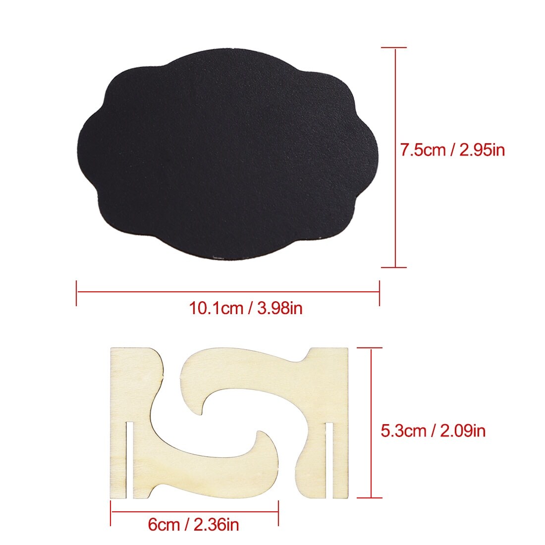 4 x Mini Wood Black Chalkboard Message Board Wedding Decor Note Label Sign#2