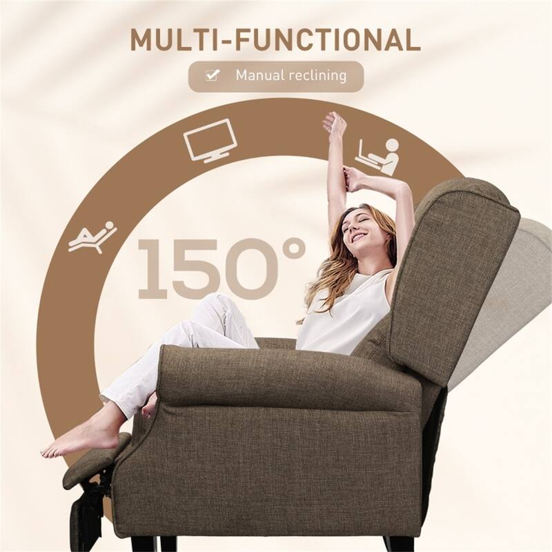 Electric Massage Recliner Chair with Lumbar Heat, Vibrating Back & Footrest