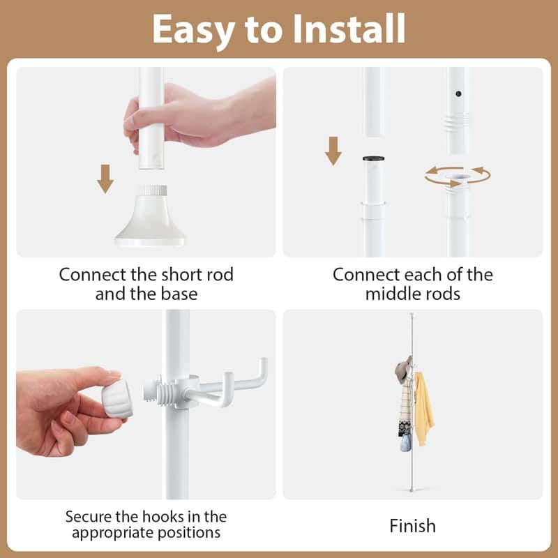 Coat Rack Freestanding - 110"D x 50"W x 56"H
