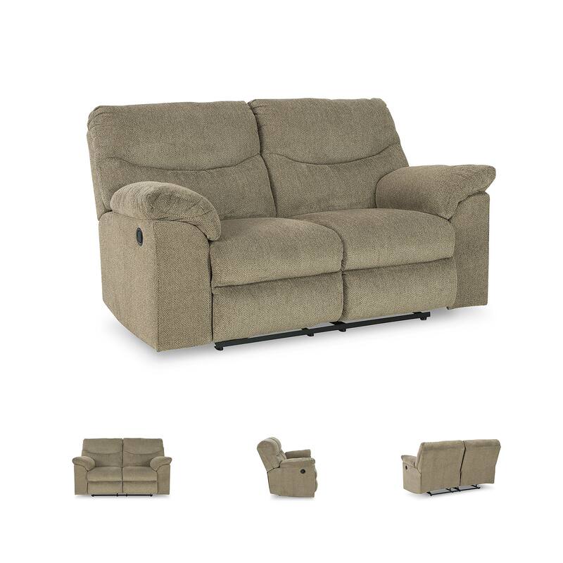 Signature Design by Ashley Alphons Reclining Loveseat - 70"W x 41"D x 41"H