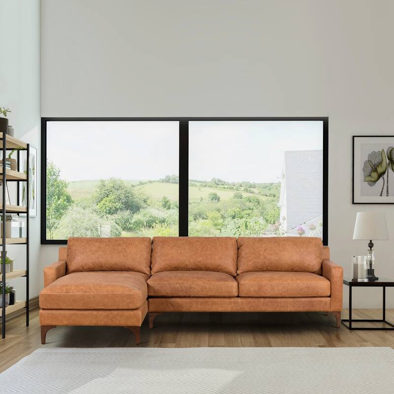 Poly & Bark Sorrento Sectional - Genuine Italian Leather