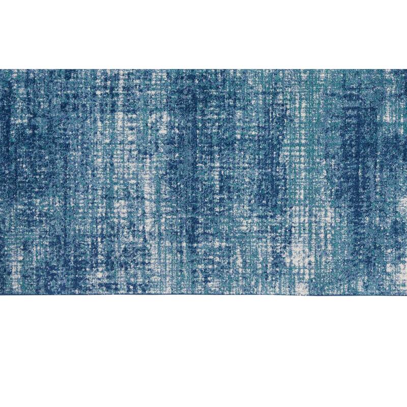 Calvin Klein River Flow Contemporary Abstract Blue Area Rug