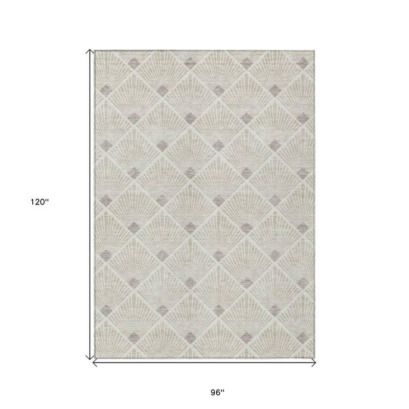 HomeRoots Geometric Transitional Rectangle Outdoor Rug