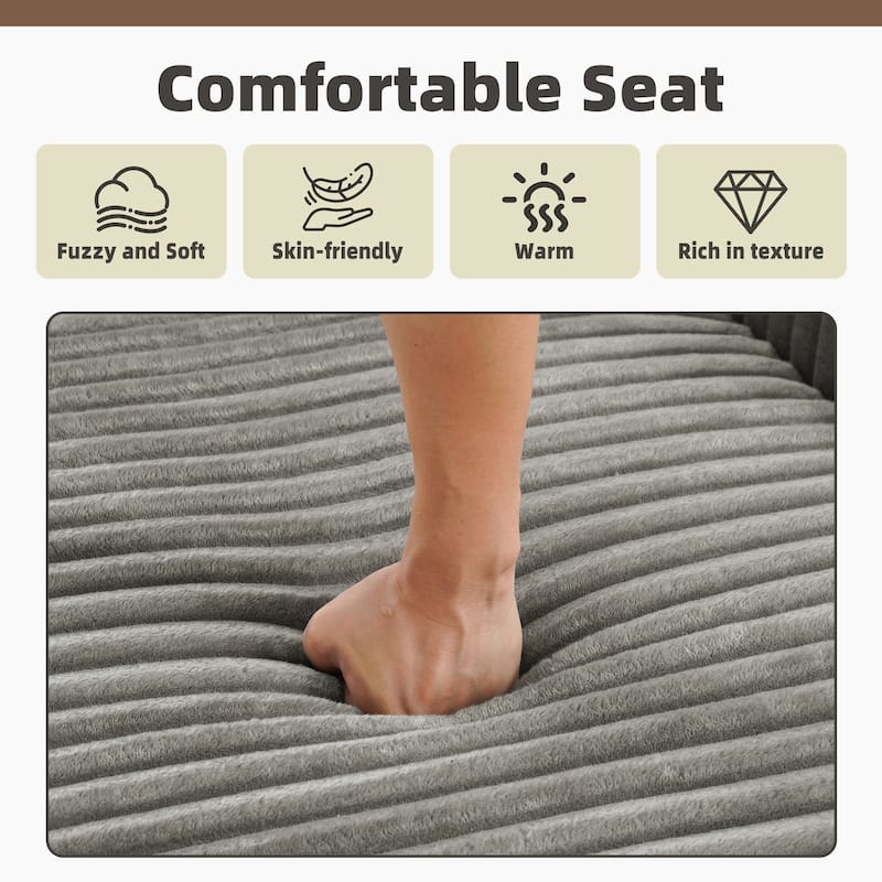 Cathy 82" W No Assembly Required Chaise Sofa Lounge Sectional Couch