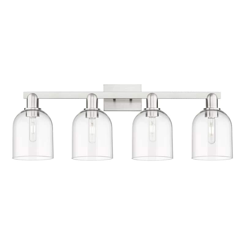 Innovations Lighting 716-4W-12-33 Bella Vanity Bella 4 Light 33" Wide - Brushed Satin Nickel / Clear