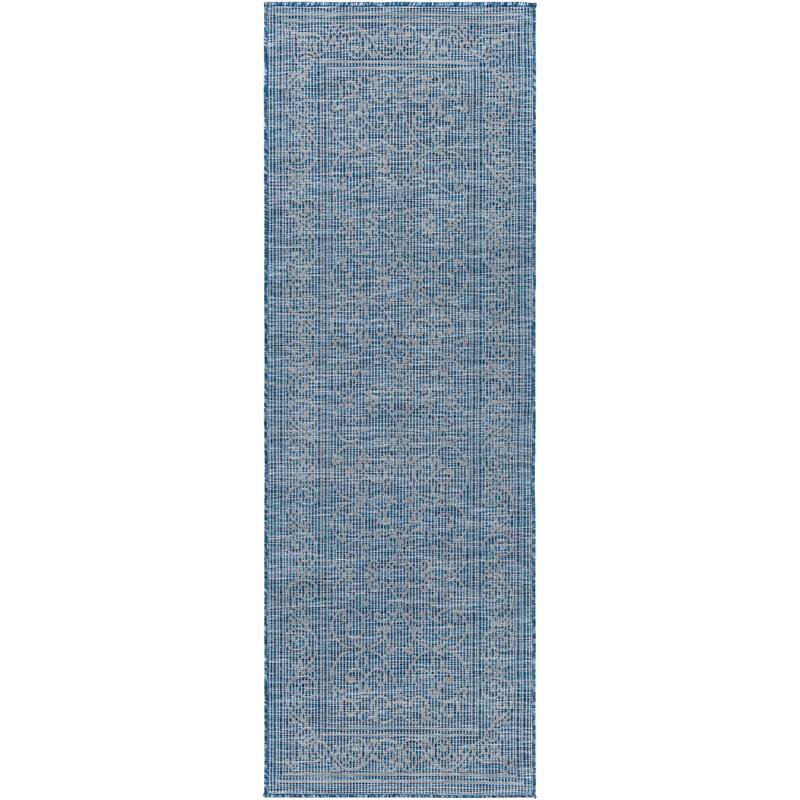 Artistic Weavers Adalet Vintage Boho Medallion Outdoor Area Rug - 2'6" x 7'3" Runner - Blue