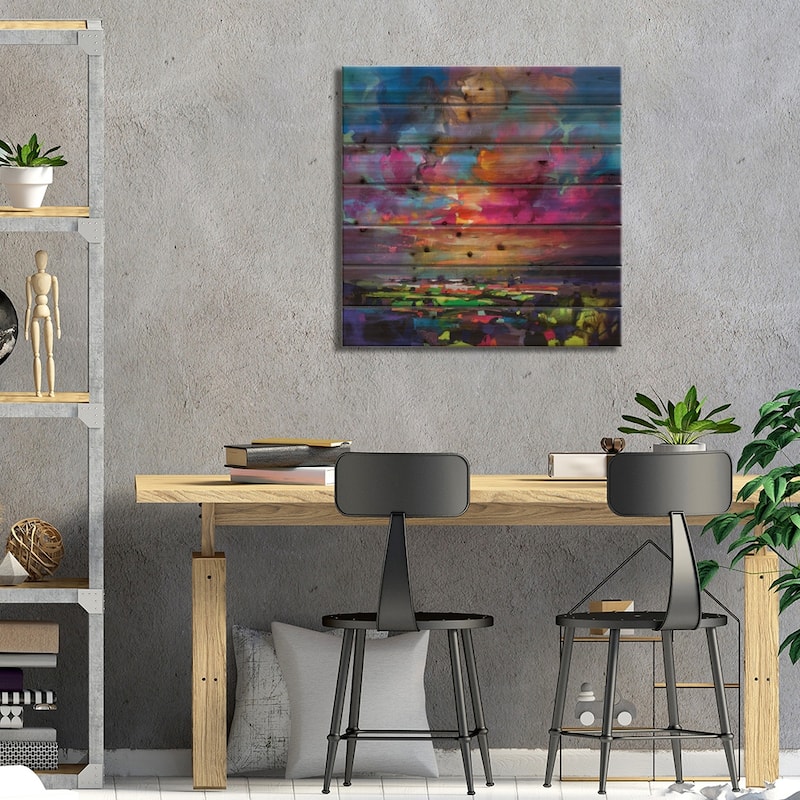 Highland Proximity Print On Wood by Scott Naismith - Multi-Color