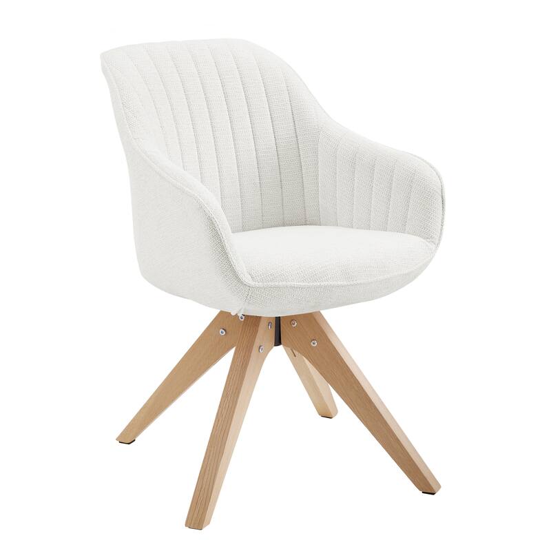 Art Leon Modern Wood Swivel Chair with Oak Legs