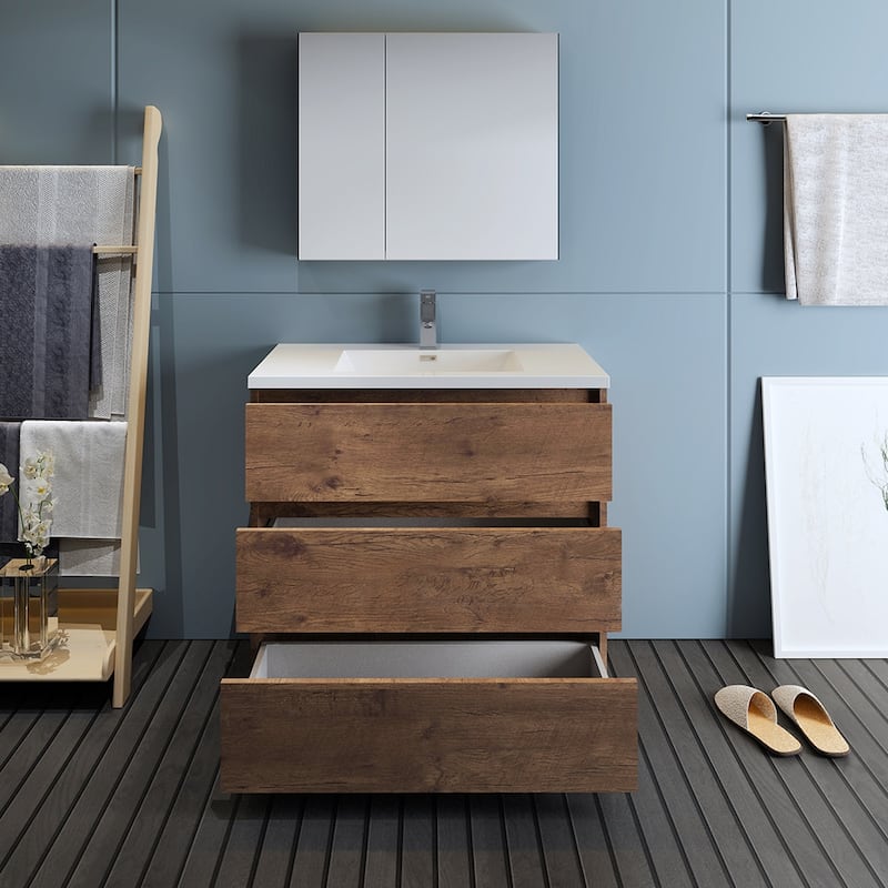 Fresca Lazzaro 36" Free Standing Single Basin Vanity Set with Acrylic