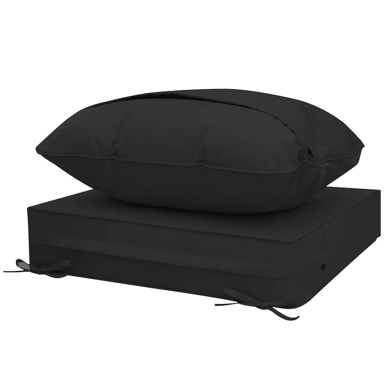 24"x24"x5"Waterproof Outdoor Deep Seat Cushion Set for Patio Furniture