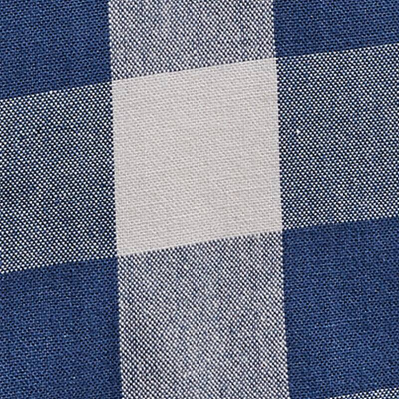 Park Designs Buffalo Check Ruffled China Blue Table Runner 13" x 54" - 13" X 54"