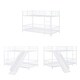 preview thumbnail 13 of 38, Unique Design Twin over Twin Size Metal Bunk Bed with Slide and Guardrails