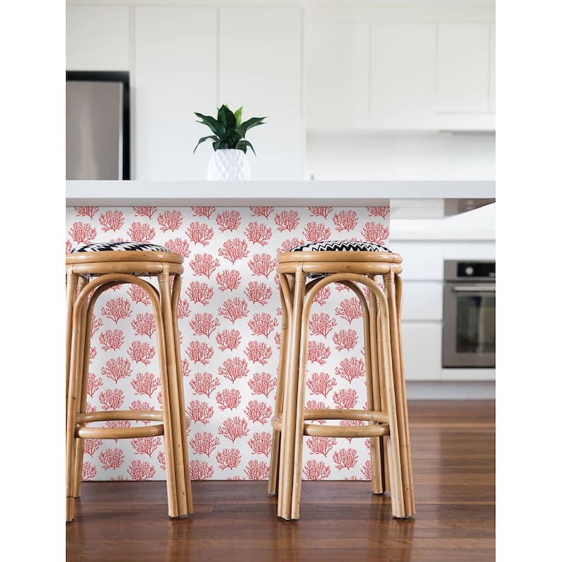 NextWall Coastal Coral Reef Peel and Stick Wallpaper