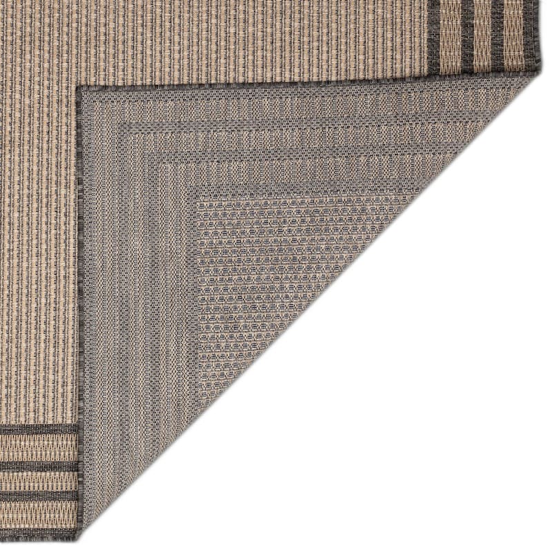 Liora Manne Monaco Striped Border Indoor/Outdoor Area Rug