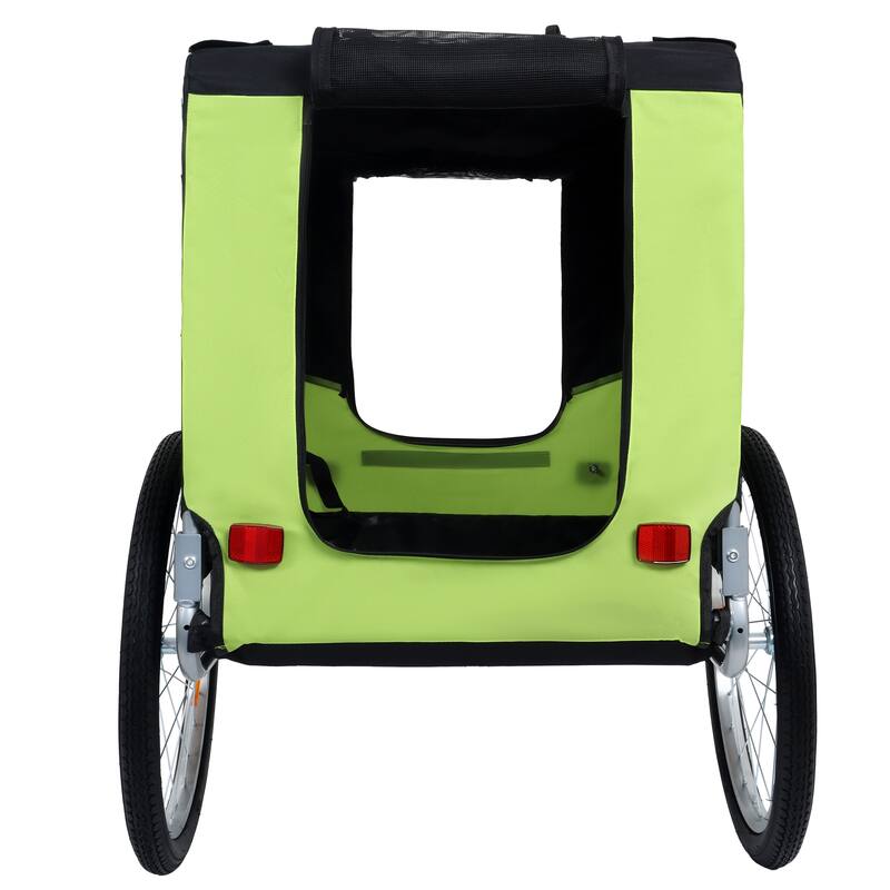 Large Folding Bike Trailer For Dogs - 66lb Capacity All-Terrain Pet Carrier, Durable Steel Frame For Cycling