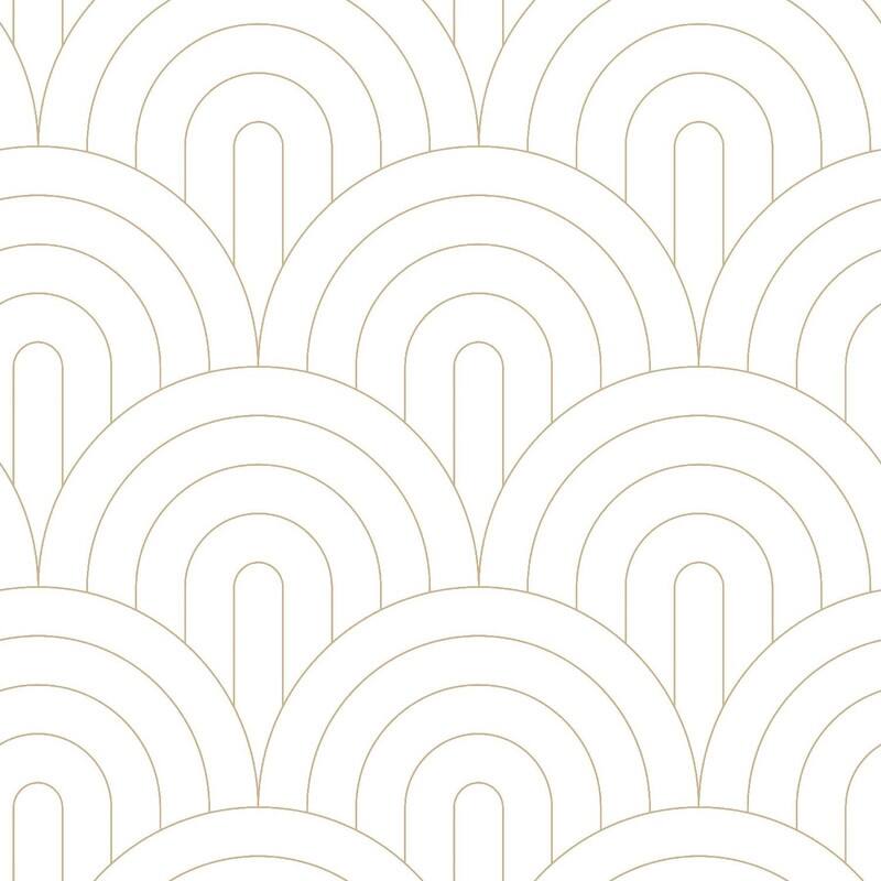 ESTA Home Lalique White Art Deco Motif Wallpaper - White