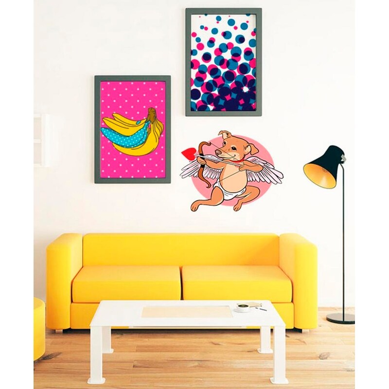 Cupid Dog Decal, Cupid Dog Sticker, Cupid Dog Wall Decor-image