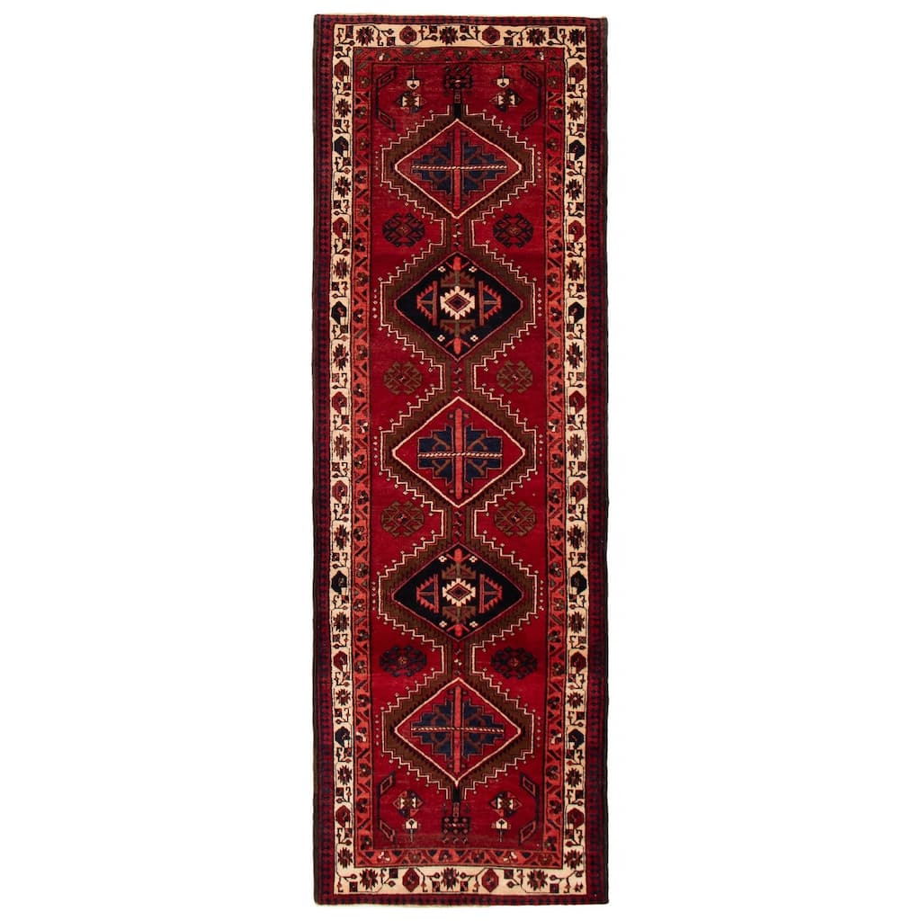 ECARPETGALLERY Hand-knotted Konya Anatolian Red Wool Rug - 3'8 x 11'0