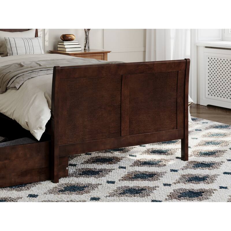 AFI Portland Solid Wood Platform Bed with Matching Footboard and Storage Drawers