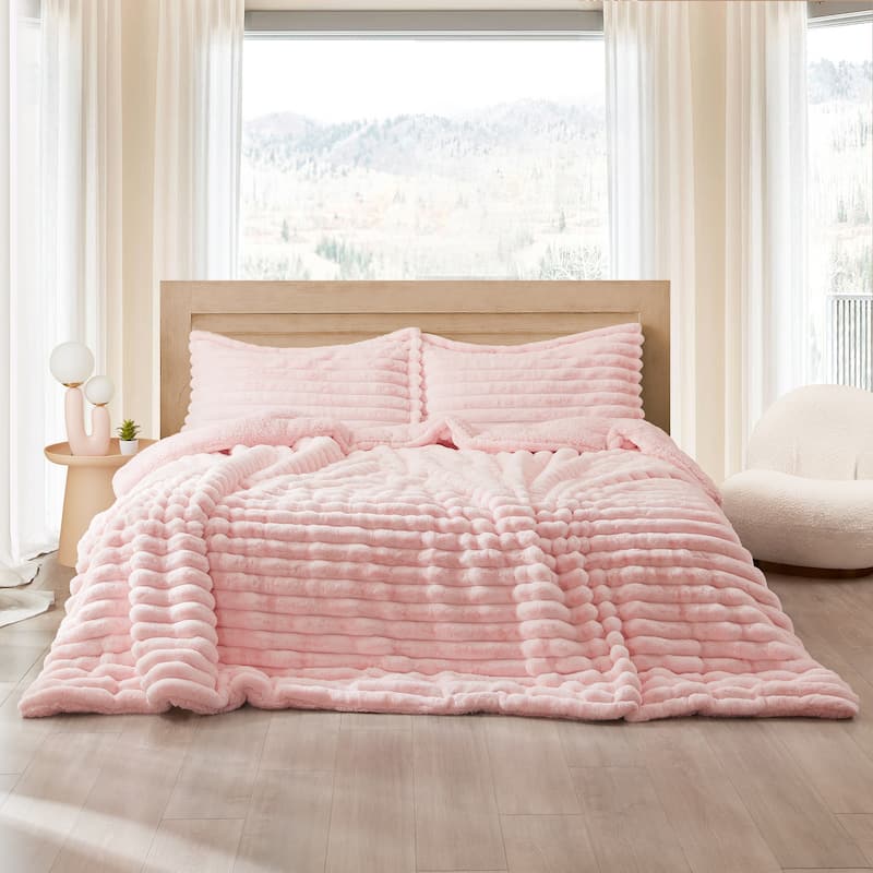 Roll Cakes Chunky Bunny - Coma Inducer® Oversized Comforter Set - Heavenly Pink - Oversized King