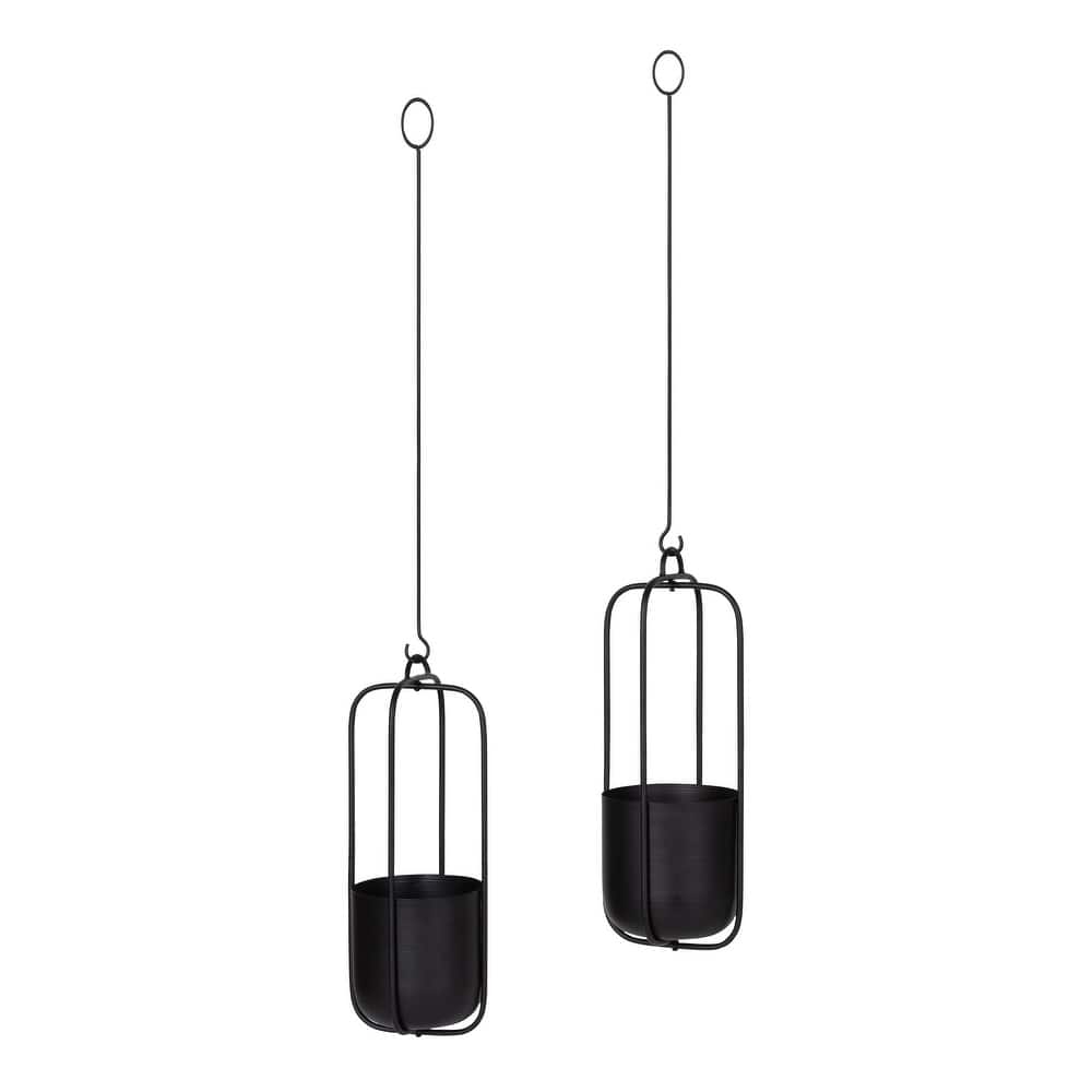 Kate and Laurel Nobrey Metal Hanging Planter Set - 2 Piece