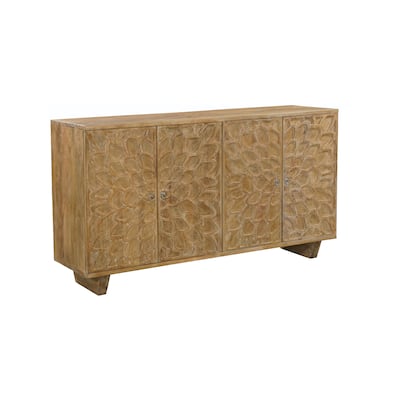 Ava 4-door Carved Solid Wood Sideboard