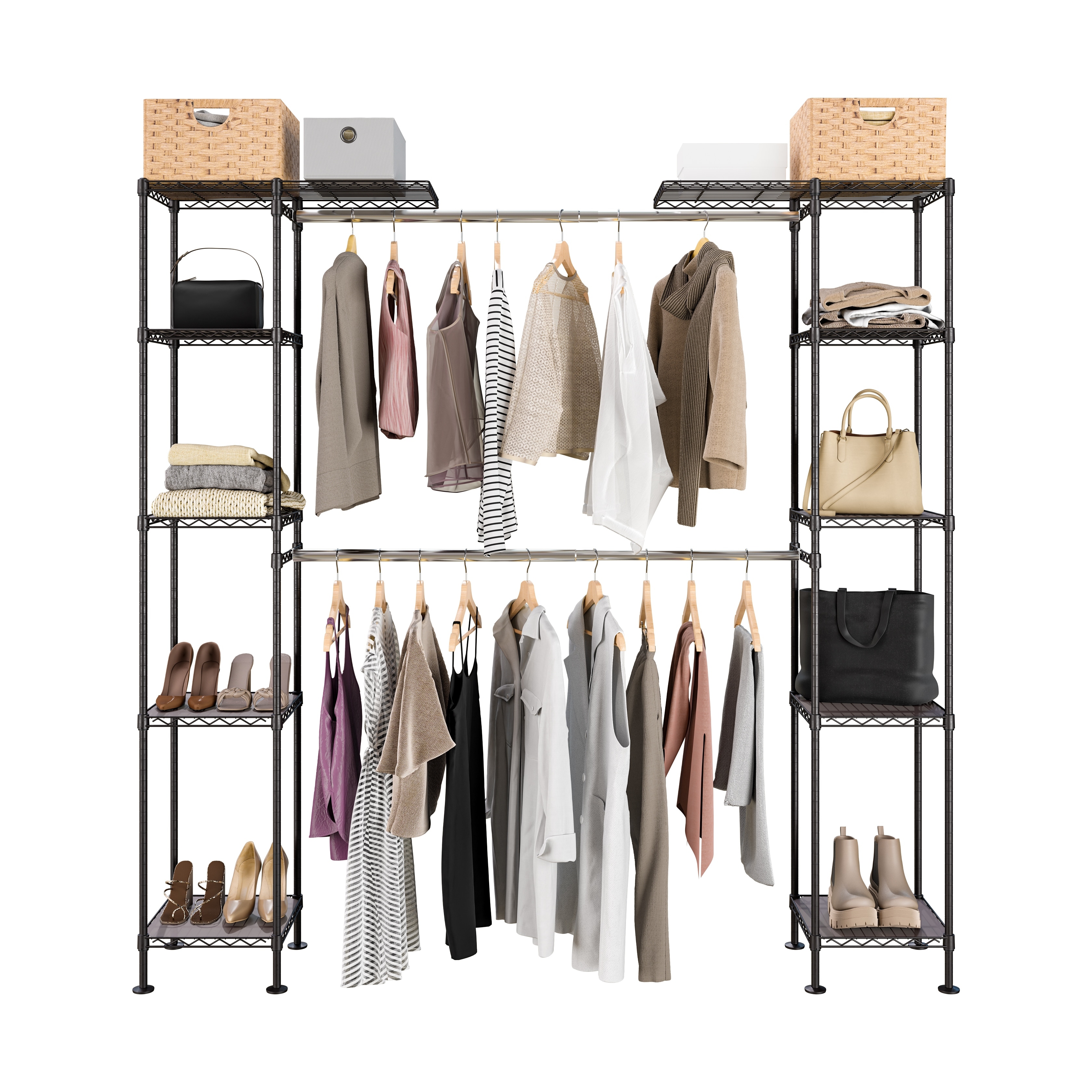 Satin Bronze Expandable Closet Organizer System - Bed Bath