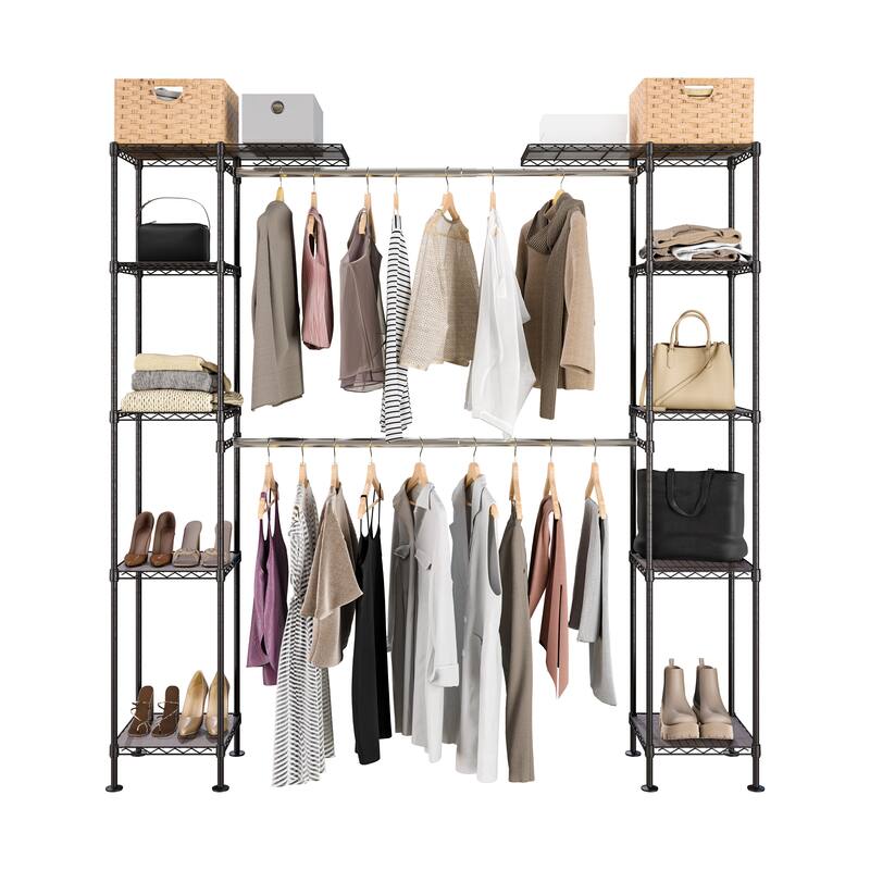 Satin Bronze Expandable Closet Organizer System