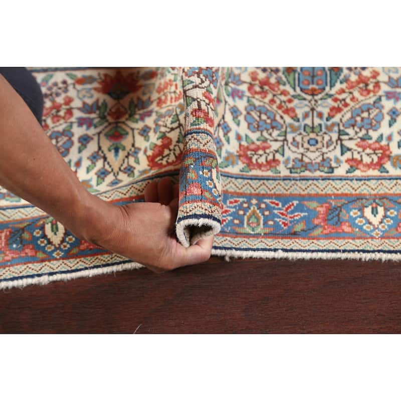 Muted Distressed Paisley Kerman Persian Area Rug Handmade Wool Carpet - 9'8" x 12'6"