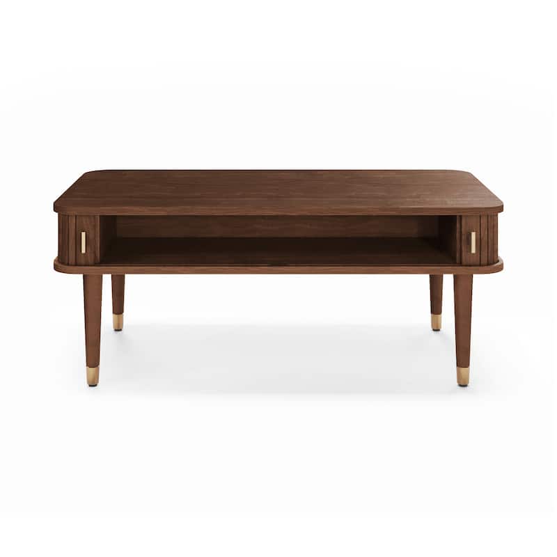 Studio London Murray American Walnut Coffee Table with Storage Wooden