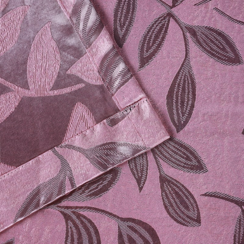 Superior Modern Bohemian Leaves Room Darkening Curtains with Grommets