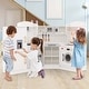 preview thumbnail 2 of 4, Corner Play Kitchen Toddler Kitchen Playset w/ Range Hood Ice Maker
