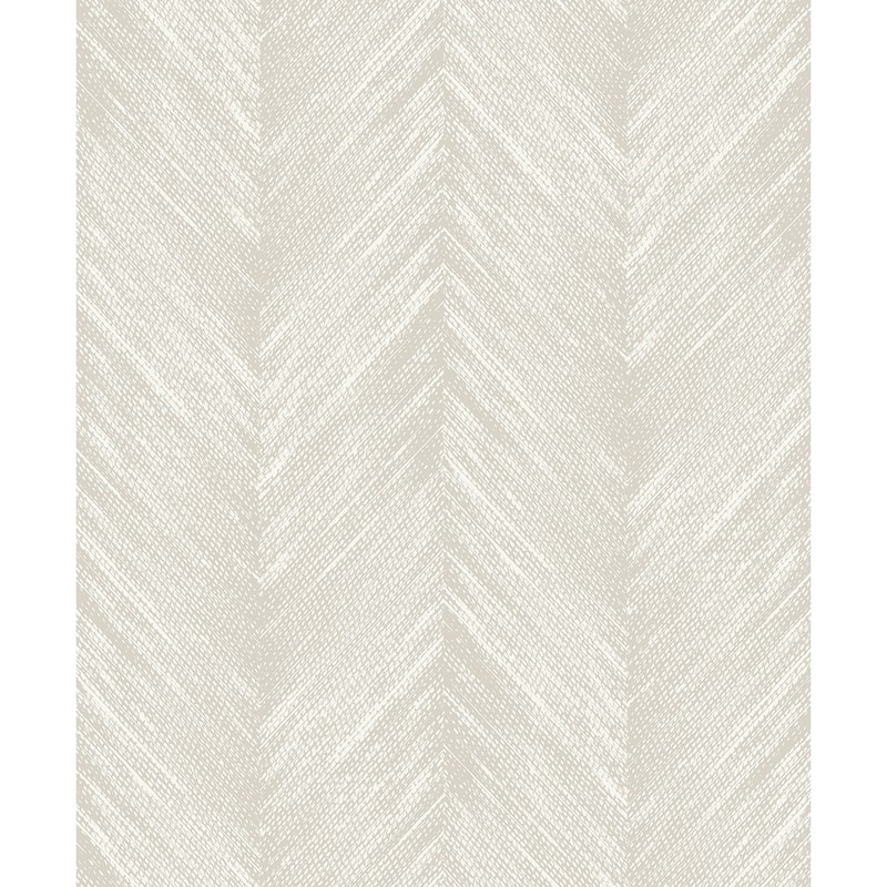 Seabrook Designs Otto Geometric Chevron Non-Woven Unpasted Wallpaper - 20.9 in. W x 33 ft. L - Eggshell