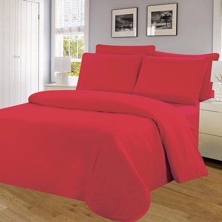 Winston Microfiber Wrinkle Free Sheet Set, Red, 16 Inch Deep Pocket ...