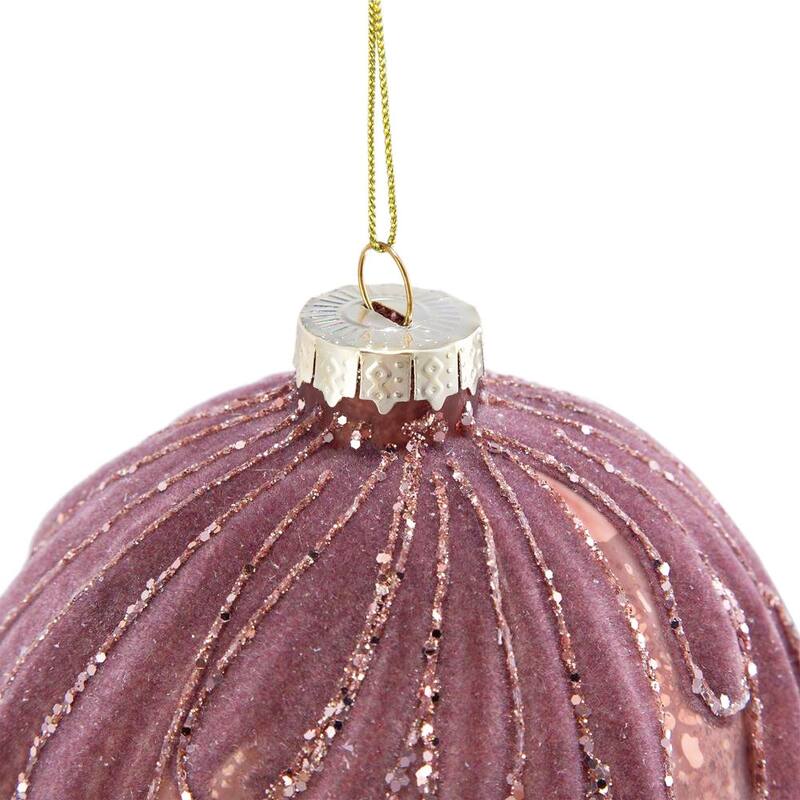 D3.9" Christmas Ball Ornaments, Glass Decorative Hanging Ball Christmas Tree Ornaments for Holiday Decorations, Set of 6