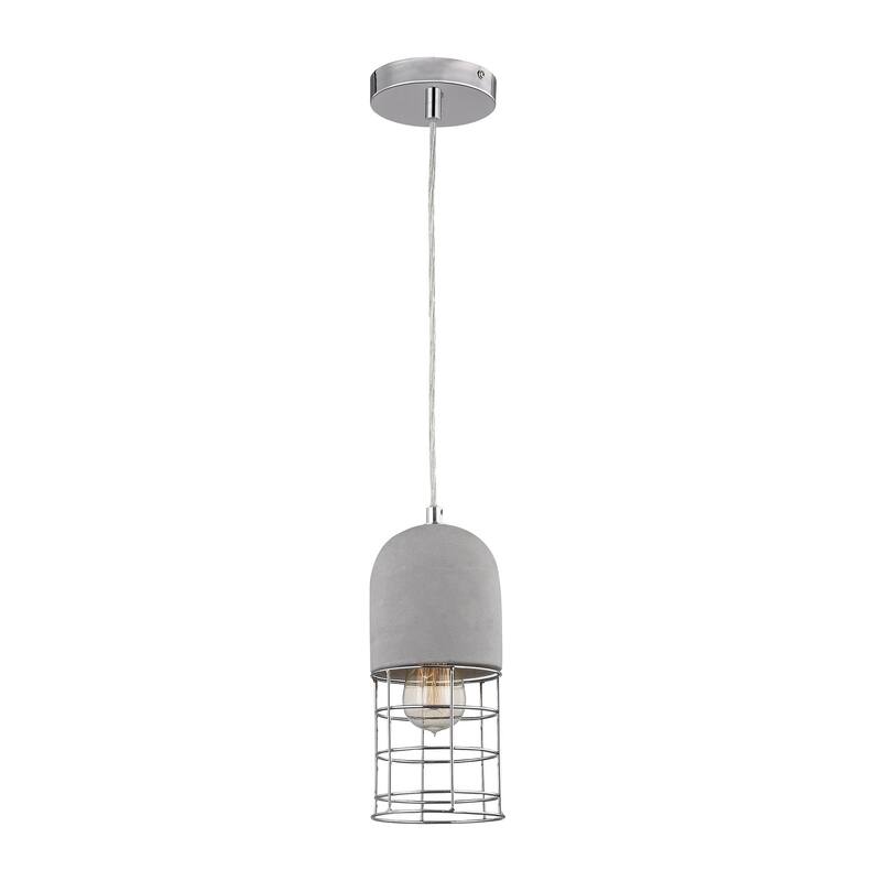 Elk Home Wardenclyffe Polished Concrete Concrete 1 Light Pendant