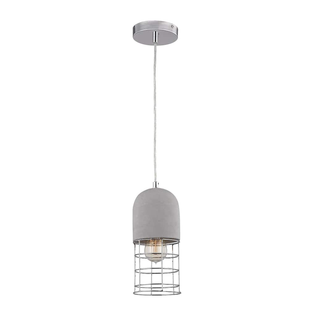 Elk Home Wardenclyffe Polished Concrete Concrete 1 Light Pendant