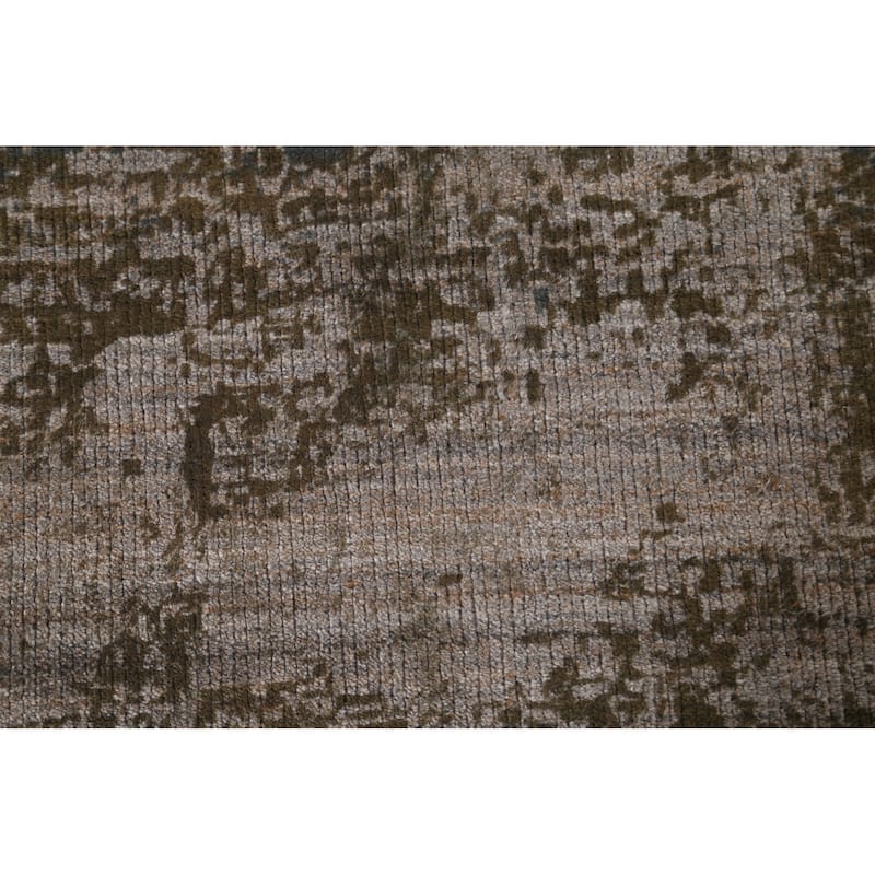 Multi-Color Abstract Area Rug Handmade Wool Carpet - 5'3" x 8'4"