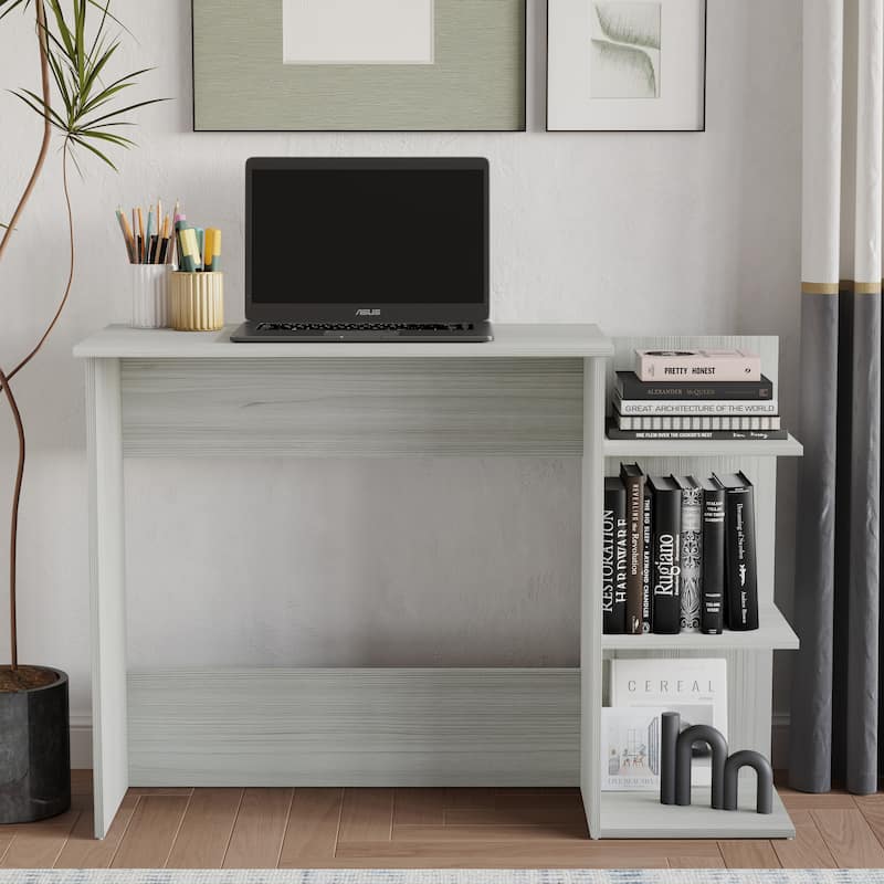 CraftPorch Classic 43 Inch Writing Desk with 3- Open Shelf