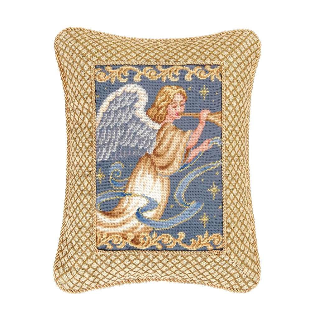 Angel With Horn Pillow