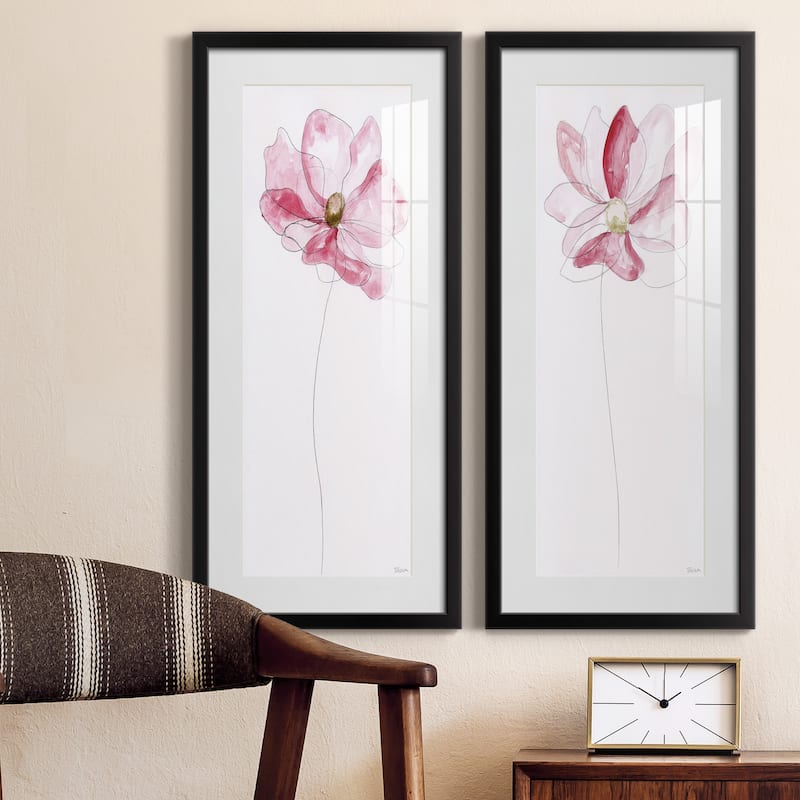 Sketchy Floral I-Premium Gallery Framed Print - Ready to Hang