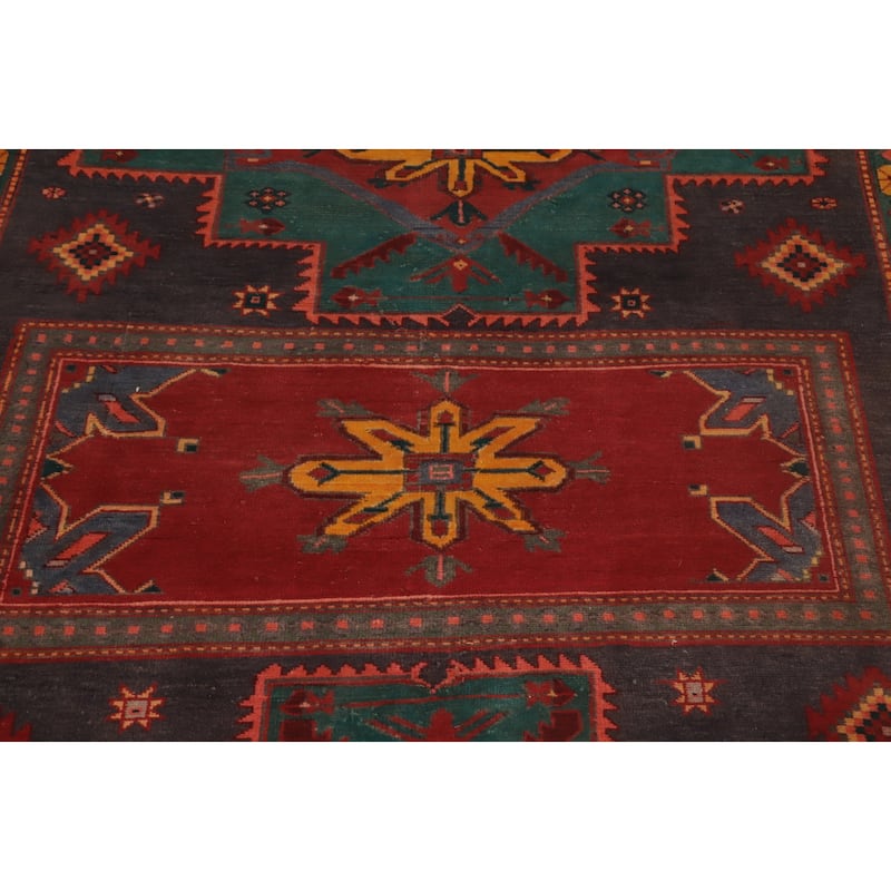 Hand Knotted Oriental 100% Wool Carpet Traditional Tribal Multi-Colored Meshkin Area Rug - 10' 4'' X 5' 0''