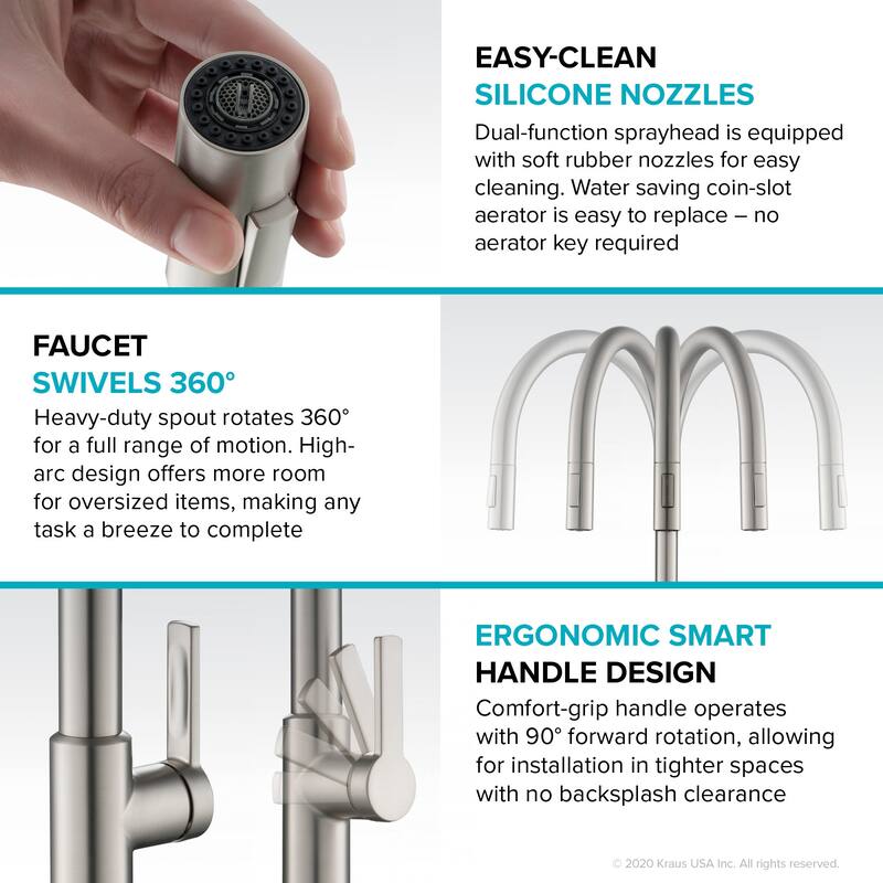 Kraus Oletto 1.8 GPM Single Handle Pull-Down Kitchen Faucet