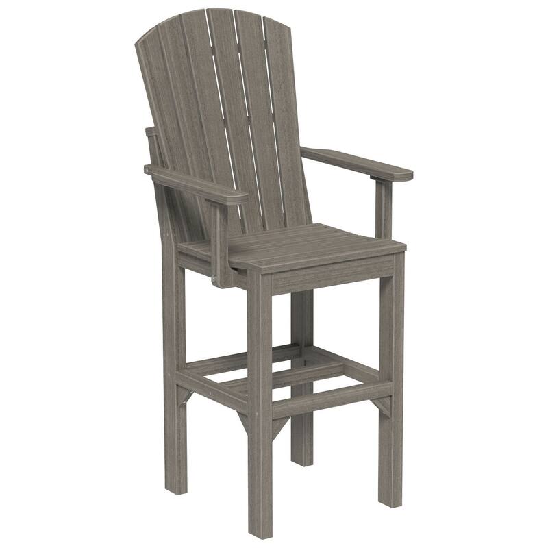 Set of 4 Poly Lumber Adirondack Dining Chairs