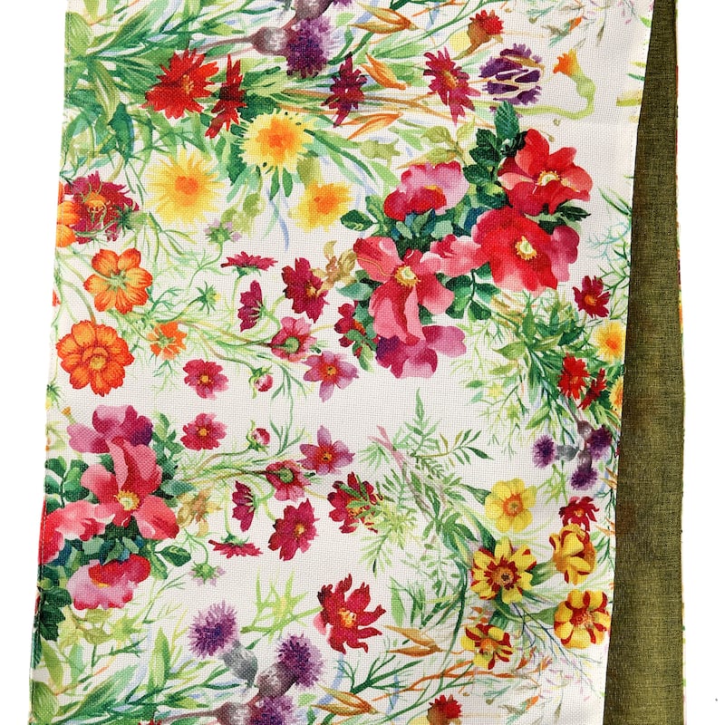 13" X 72" Fabric Summer Floral Runner