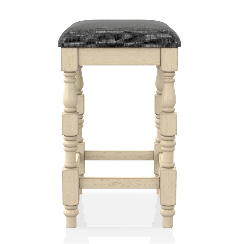 Graypath Transitional Ivory Counter Height Stool (Set of 2) by Furniture of America