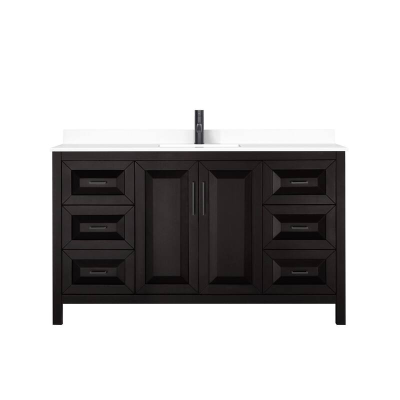 Wyndham Collection Daria 60" Free Standing Single Basin Vanity Set