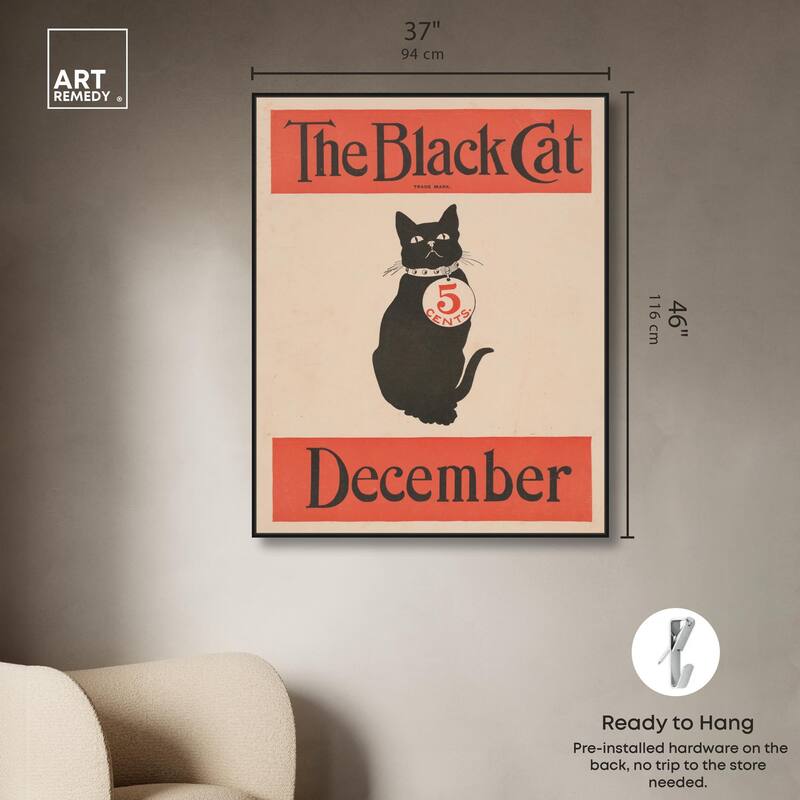 The Black Cat December 1890 Canvas by Art Remedy