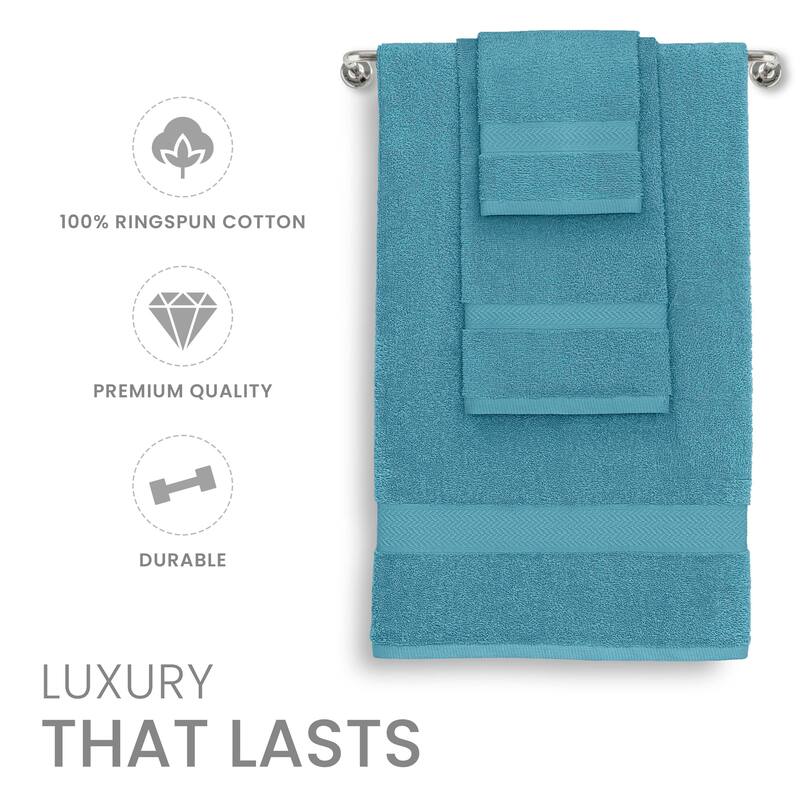 Martex 6 PC 100% Ringspun Cotton Towel Set Highly Absorbent & Soft