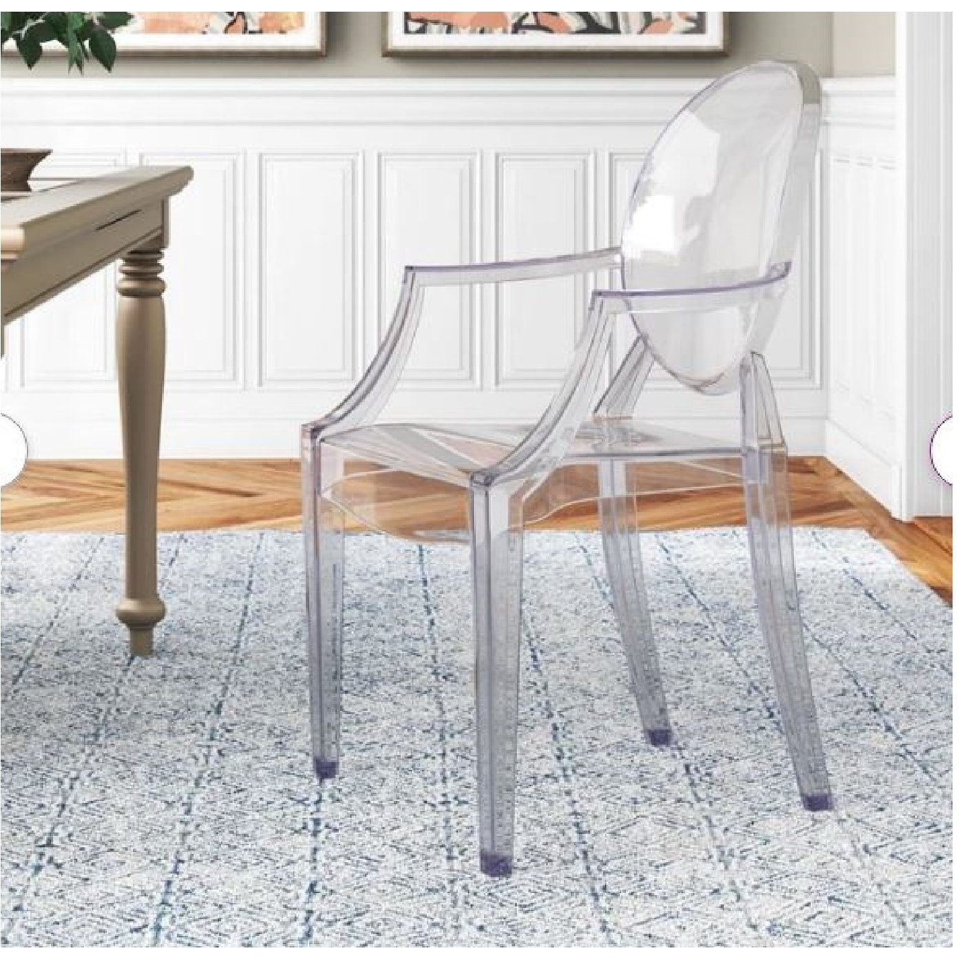 Clear acrylic 2025 arm chair